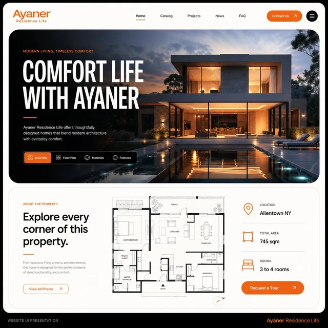 Ayaner Residence Life — web sitesi tasarımı