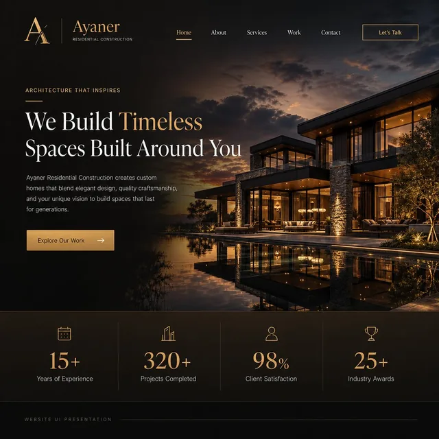 Ayaner Residential — web sitesi tasarımı